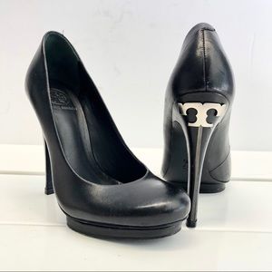 Tory Burch Leather Jude Platform Heels Size 7